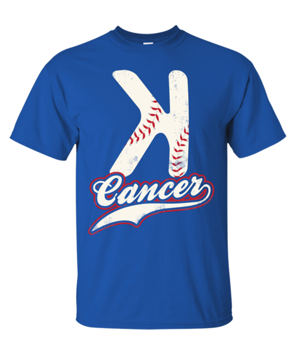 K Cancer Baseball TShirt Strike Out Cancer Support The Fight Against