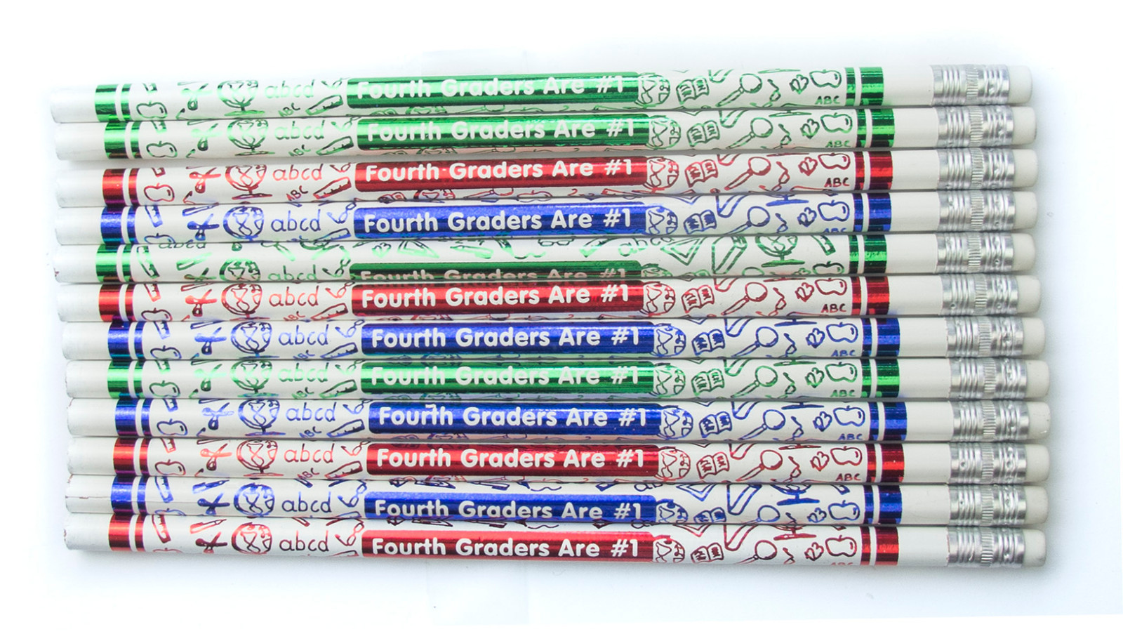 Pencils  Imprinted,  Fourth Graders Are # 1  New 12 Pencils-image