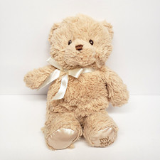 Gund 10" My First Teddy Bear Tan Stuffed Animal Satiny Feet Baby Plush