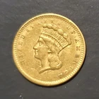 1856 US Gold $1 Liberty Head Coin Reeded Edge Pre-1933 Uncertified