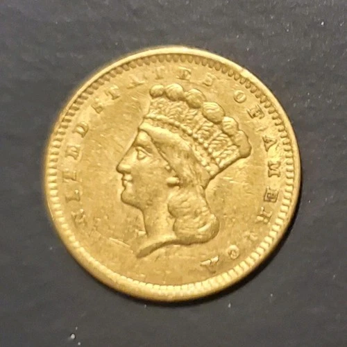 1856 US Gold $1 Liberty Head Coin Reeded Edge Pre-1933 Uncertified