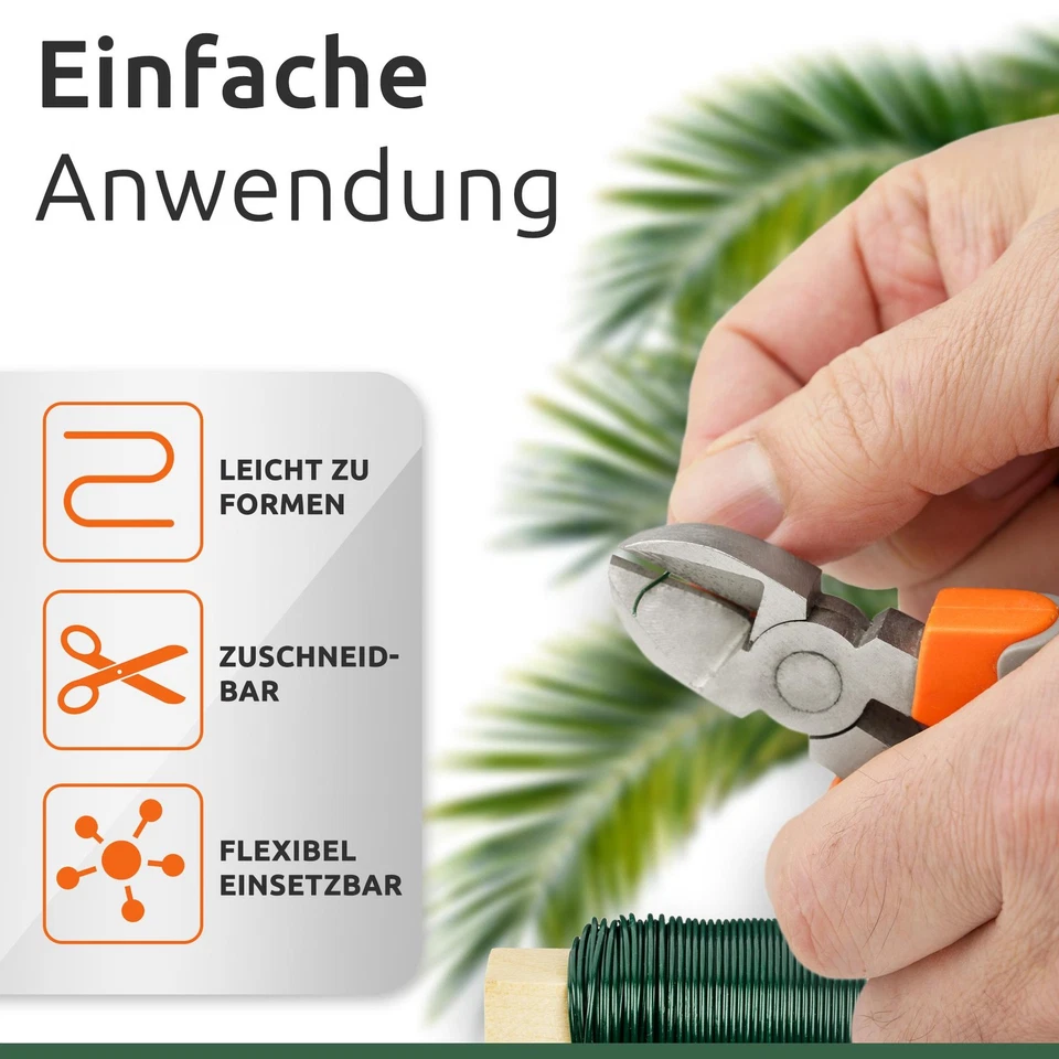 Bindedraht verzinkt Blumendraht Wickeldraht Floristendraht 35m Farbe Grün - Bild 2 von 4