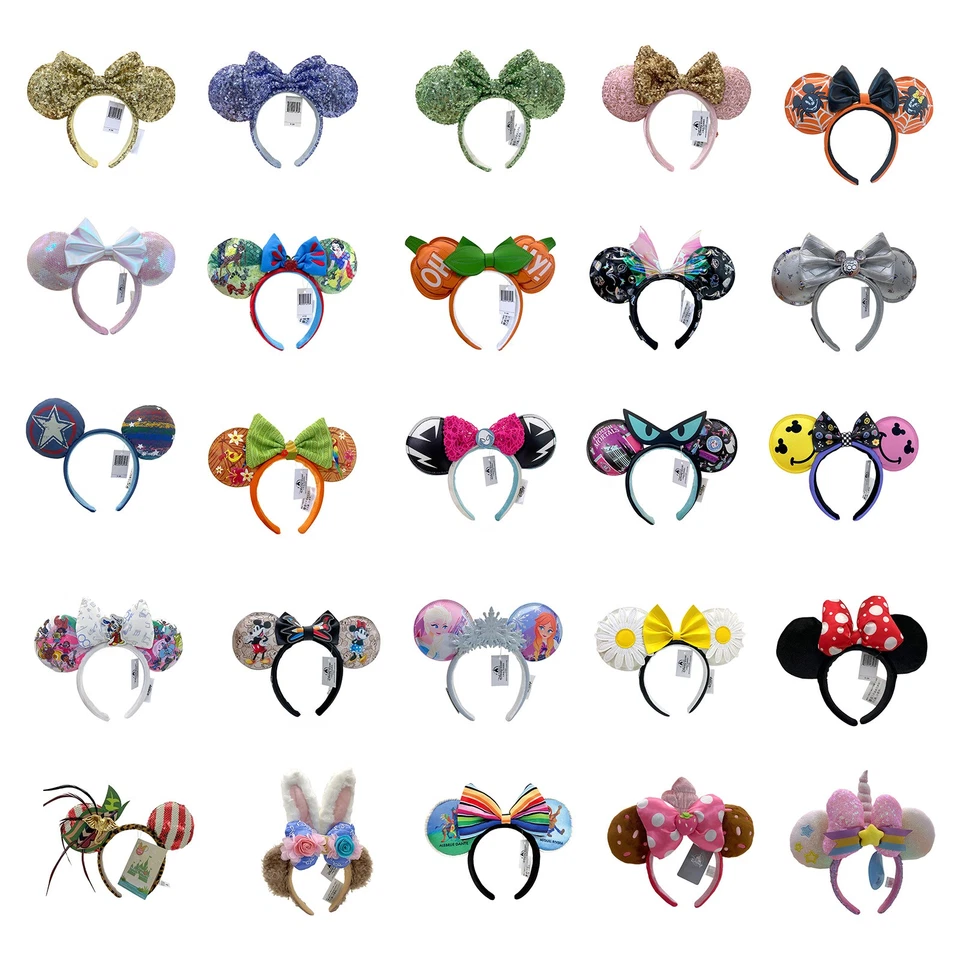 200+ styles of Disneyland Minnie Mouse ears rare princess headband for Christmas - Image 4 of 4