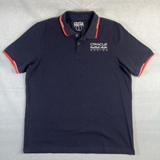 Red Bull Racing Formula 1 Polo Shirt Mens Large Slim Navy Oracle F1 Official