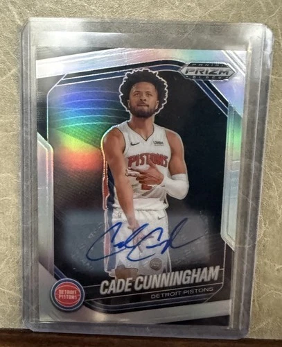 2024-25 Panini Prizm Black Cade Cunningham Auto Silver Prizm #8 Pistons