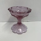 Vintage Fenton Dusty Rose Pink Valencia Pedestal Candle Holder