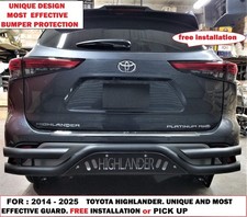For 2008-2025 Toyota Highlander. Black Unique Fully Rear Bumper Guard. For 2008-2025 Toyota Highlander. Black Unique Fully Rear Bumper Guard.
