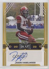 2022 Leaf Draft Auto Gold Jadon Haselwood #BA-JH3 Auto 0kb5