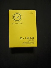SUNLITE BMX BIKE BICYCLE INNER TUBE 20 x 1.5 - 1.95 RUBBER SCHRADER VALVE NEW
