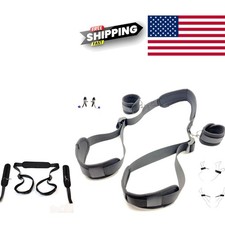 Beginner Friendly Sex Bondage Kit with Neck to Thigh Restraints Adjustable Black