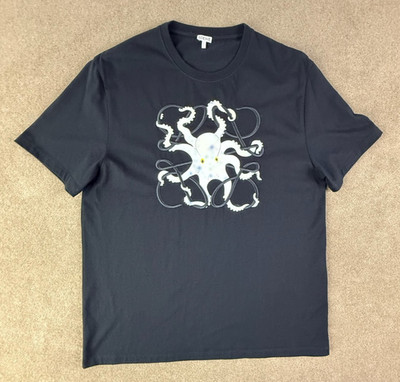 Authentic LOEWE Suna Fujita x LOEWE Octopus Embroidered Relaxed-Fit T-Shirt Sz L