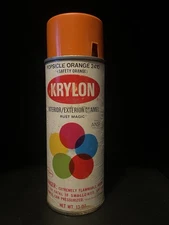 Vintage Krylon Popsicle Orange( Safety Orange) 2410 Paper Label Spray Paint Can.