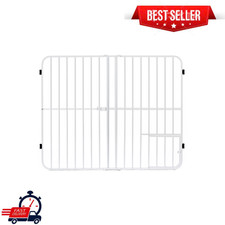 Carlson Metal Expandable Dog Gate, White, 38"L x 32"H, Pet Safety Barrier, New