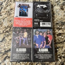 Alabama Cassette Lot Of 4: 40 Hour Week The Closer You Get Feels So Right  