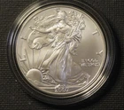 2007 American Silver Eagle $1 - Brilliant Uncirculated - In Capsule with box and