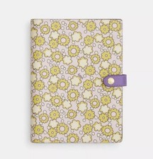 Coach Notebook with Floral Print CBM00, Lilac/Multi