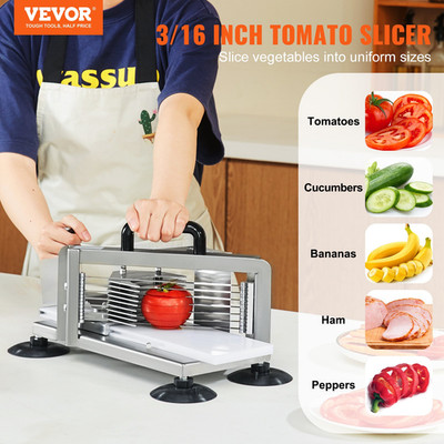 Commercial Tomato Slicer, 3/16 inch Tomato Cutter Slicer, Bananas