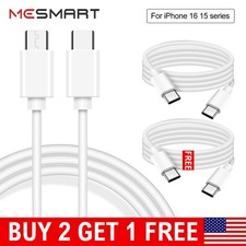 1M USB-C to USB C Type-C Fast Charging Data SYNC Charger Cable 3FT White PD Cord