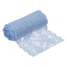 6 Inch Wide 5 Yard Lace Ribbon Floral Pattern Light Blue Lace Trim Ribbon New