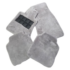 Gray Sheepskin Floor Mats for W223 Mercedes Benz S500 S63 Maybach S580 S680