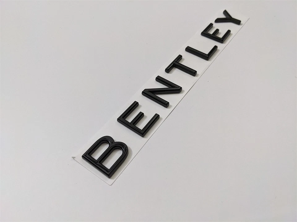 Insignia emblema guión negro brillante trasero (se adapta a Bentley Continental GT) Foto 3 de 3