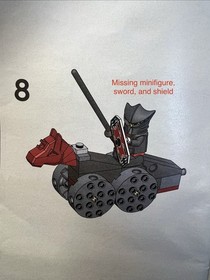 Lego 8779: Knights Kingdom The Grand Tournament w/ Manual, Missing x1 Minifigure