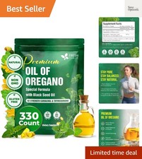 Oregano Oil Softgels with Black Seed - 330 Count for Natural Vitality