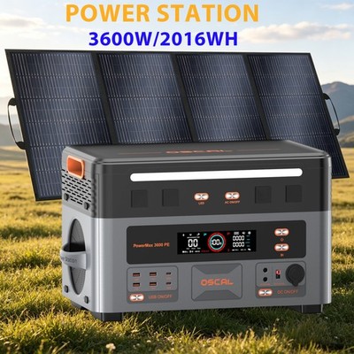 OSCAL 3600PE 3600W 2016Wh Portable Power Station LiFePO4 for Outdoor Trip Backup