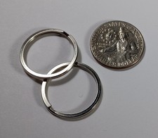 2 New 1 Inch Premium 25mm Nickle Plated Flat Split Ring Key Rings Key Holders