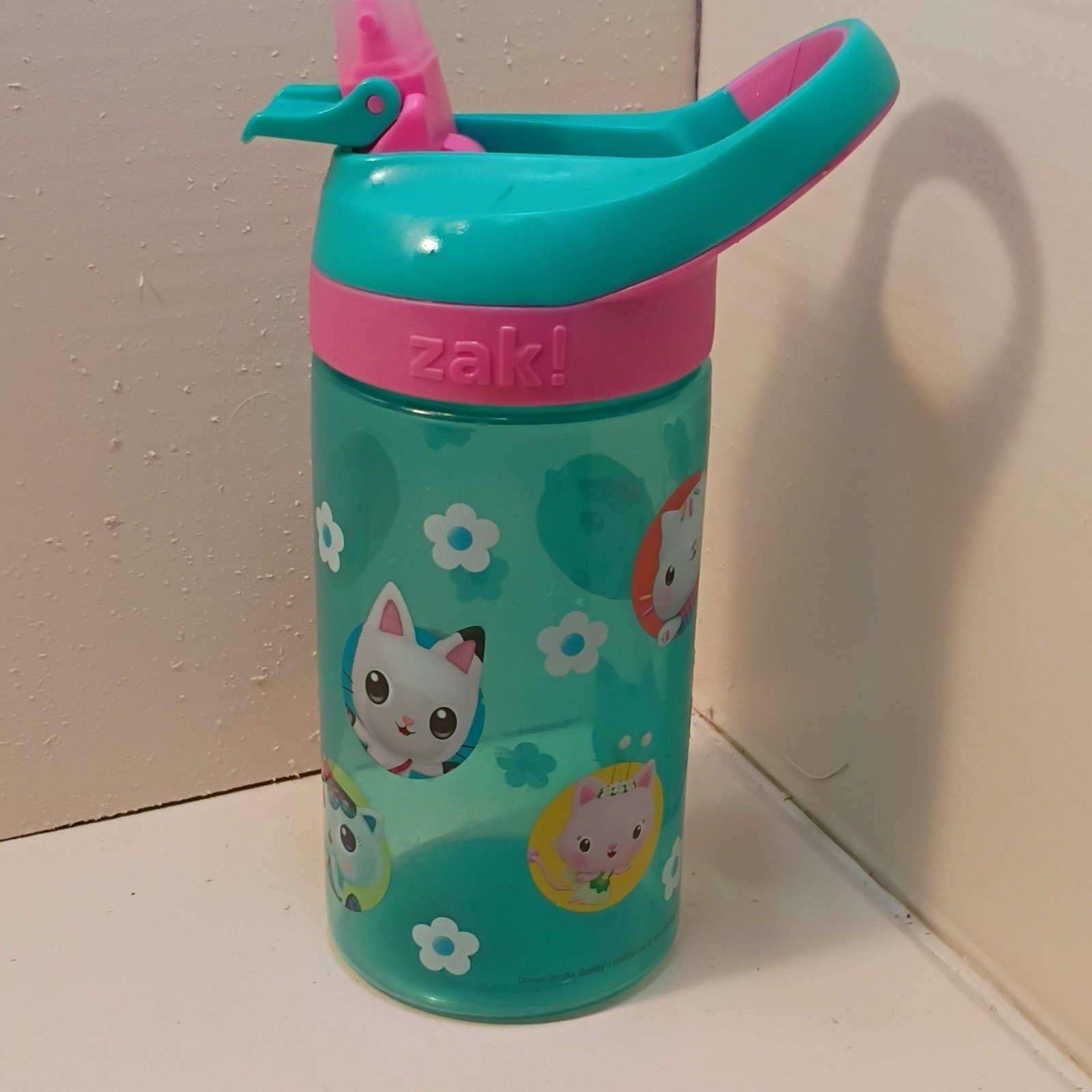 Turquoise Pink Plastic Cartoon Characters Animals Lid