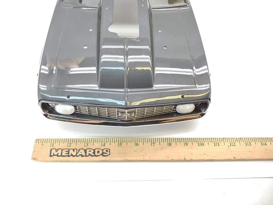 Custom Painted Losi 69 Camaro Body Set (Needs nose engine piece) Dark Gray Nice - Image 2 of 4