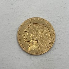 1913 U.S. $5 Indian Head Gold Coin .900 Gold PRE 33