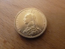 U.K.  1 Sovereign 1892 (Gold) "Victoria (1837-1901)" VF-EF