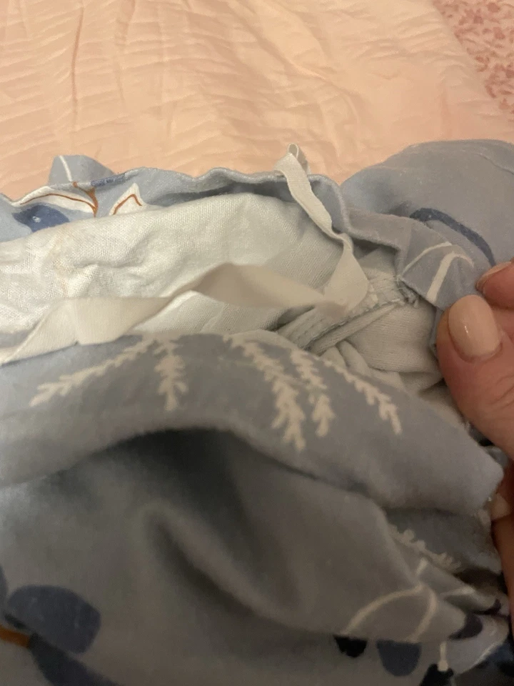 Funda nórdica Garnet Hill High Line franela king/cal king + 3 fundas king, azul Foto 4 de 4