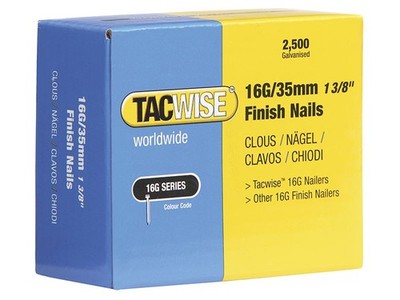 Tacwise - 16 Stärke gerade Finish Nägel 32 mm Packung 2500