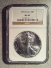 1992 American Silver Eagle NGC MS69 (213)
