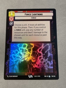 Star Wars Unlimited SOR Foil Force Lightning #138 Normal NM