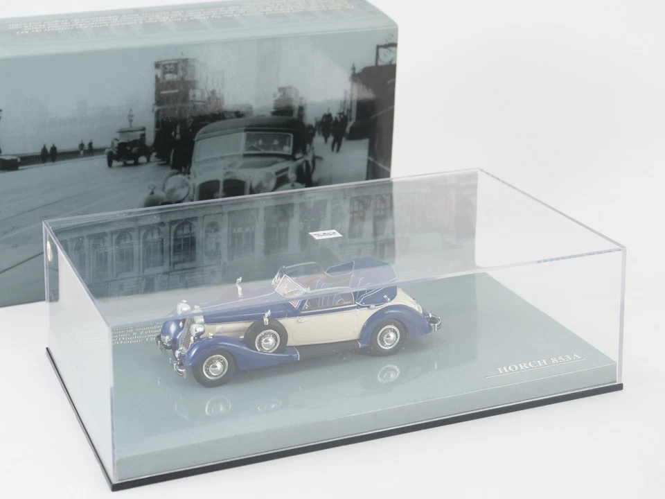 MINICHAMPS 1/43 Horch 853A Cabriolet 1938 Blue - Image 2 of 4
