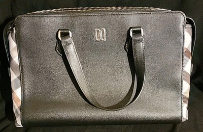 DAKS  From London  Black/Checkered Handbag,purse, Pocketbook Pre-owned 