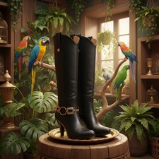 Women 2PC Gold Boot Chain Bracelet Square Circle Shaped Charms Shoe Anklet Bling