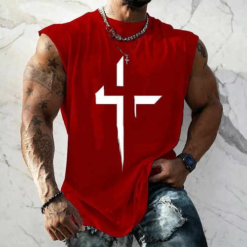 Mens Sleeveless Bodybuilding Tank Tops Sport Gym Fitness Vest Muscle Tee T Shi и - Picture 10 of 15