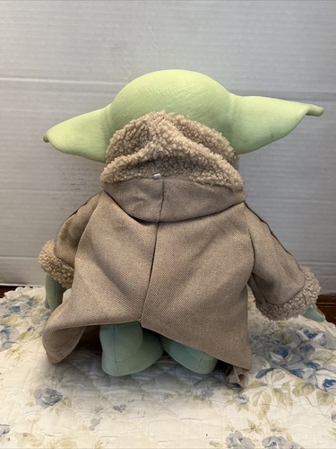 2020 Star Wars Mandalorian Baby Yoda The Child Grogu 11" Plush Toy Plastic Doll - Picture 5 of 7