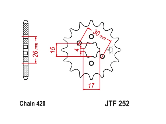 Piñón delantero Sunstar 14T Honda Z50 ZB50 MB50 ATC70 XR75 XL75 XR80 CRF80 TRX70 Foto 2 de 2