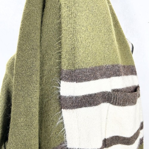 DREAMERS maglione cardigan lungo aperto davanti righe larghe taglia M/maglia grande - Foto 10 di 17