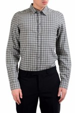 Dolce & Gabbana "Gold" Men's Plaid Dress Shirt Size 15.5 15.75 16.5 17