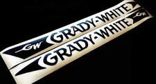 Set of 2 Marine Grade Vinyl Decals fits Grady white Boat Hull. Mail w/Tracking