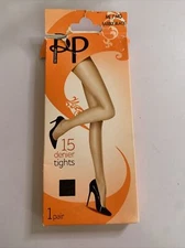 Pretty Polly PP 15 Denier Tights Barely Black ML/MG 1 Pair