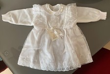 Vestitino nuovo Bianco Con Etichetta Battesimo/cerimonia AFFARE - Ricamato