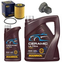 MotoröL Filter Set Mannol 5W-40 6 Liter + Schraube FüR Ford Galaxy Vw Sharan 2.8
