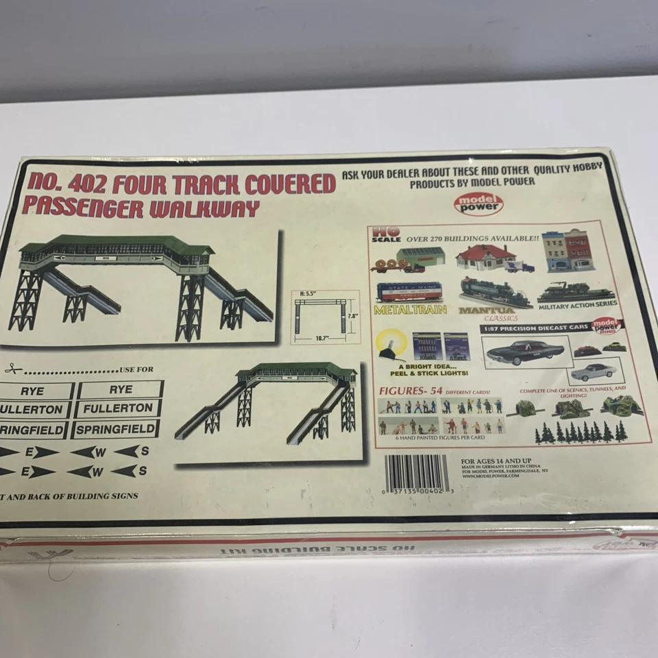 Model Power 402 HO Scale Four Track Passenger Walkway New Sealed Box - Image 3 of 3